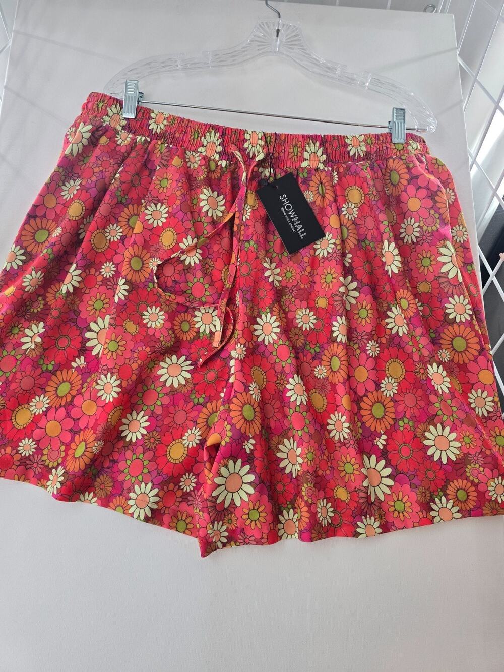 Show Mall Multi Daisy Shorts 70's Hippie Retro Shorts Size 2X